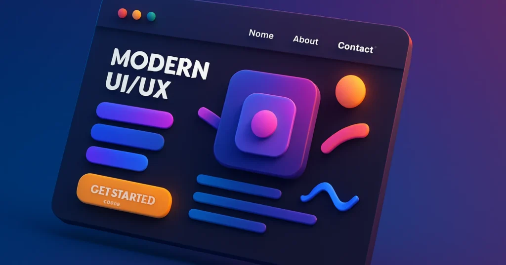 3D UI/UX branding design for 2025 trends